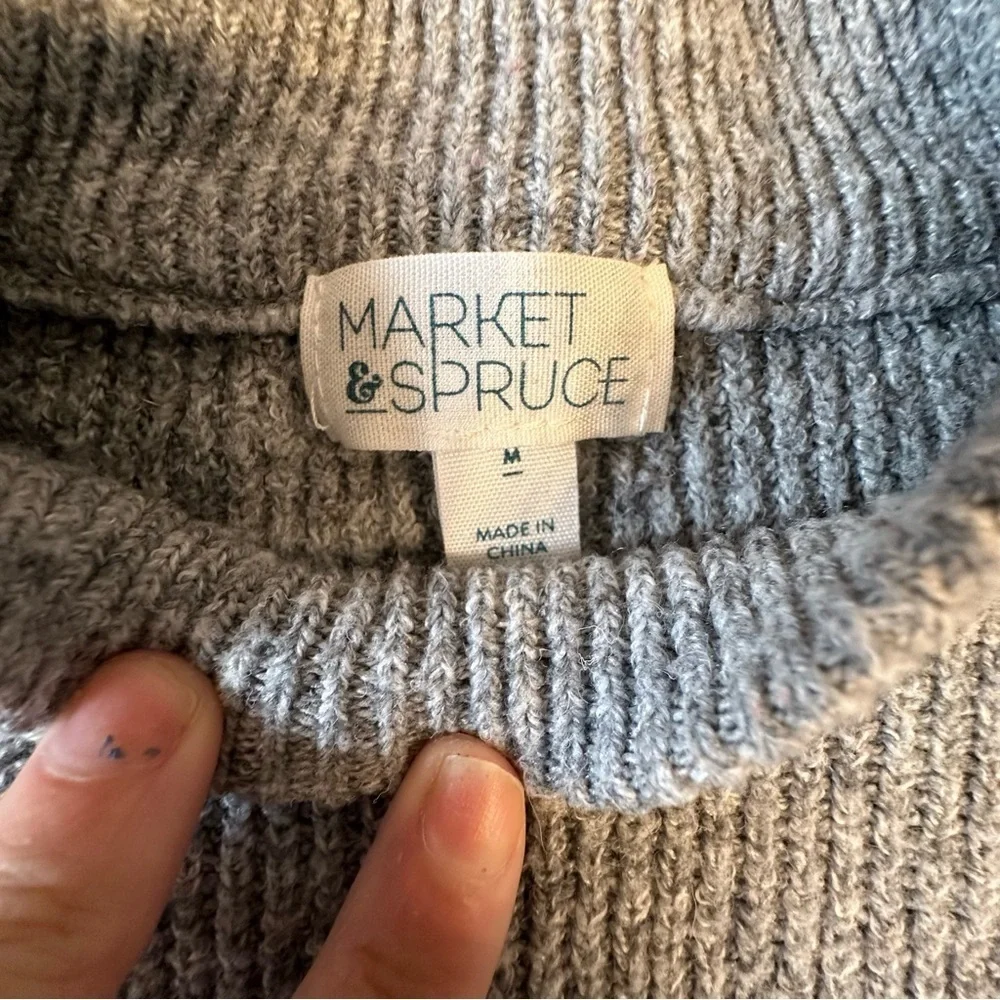 Market & Spruce Sienna Ribbed Drop Shoulder Crewneck Sweater- Like New